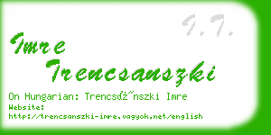 imre trencsanszki business card